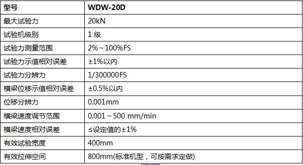 20KN微機(jī)控制電子萬(wàn)能試驗(yàn)機(jī)